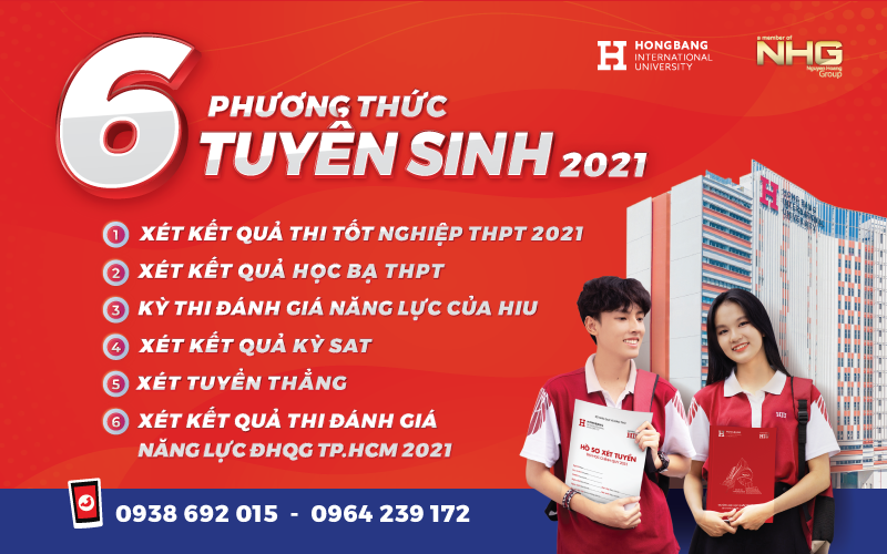 Các phương thức tuyển sinh của Trường Đại học Quốc tế Hồng Bàng