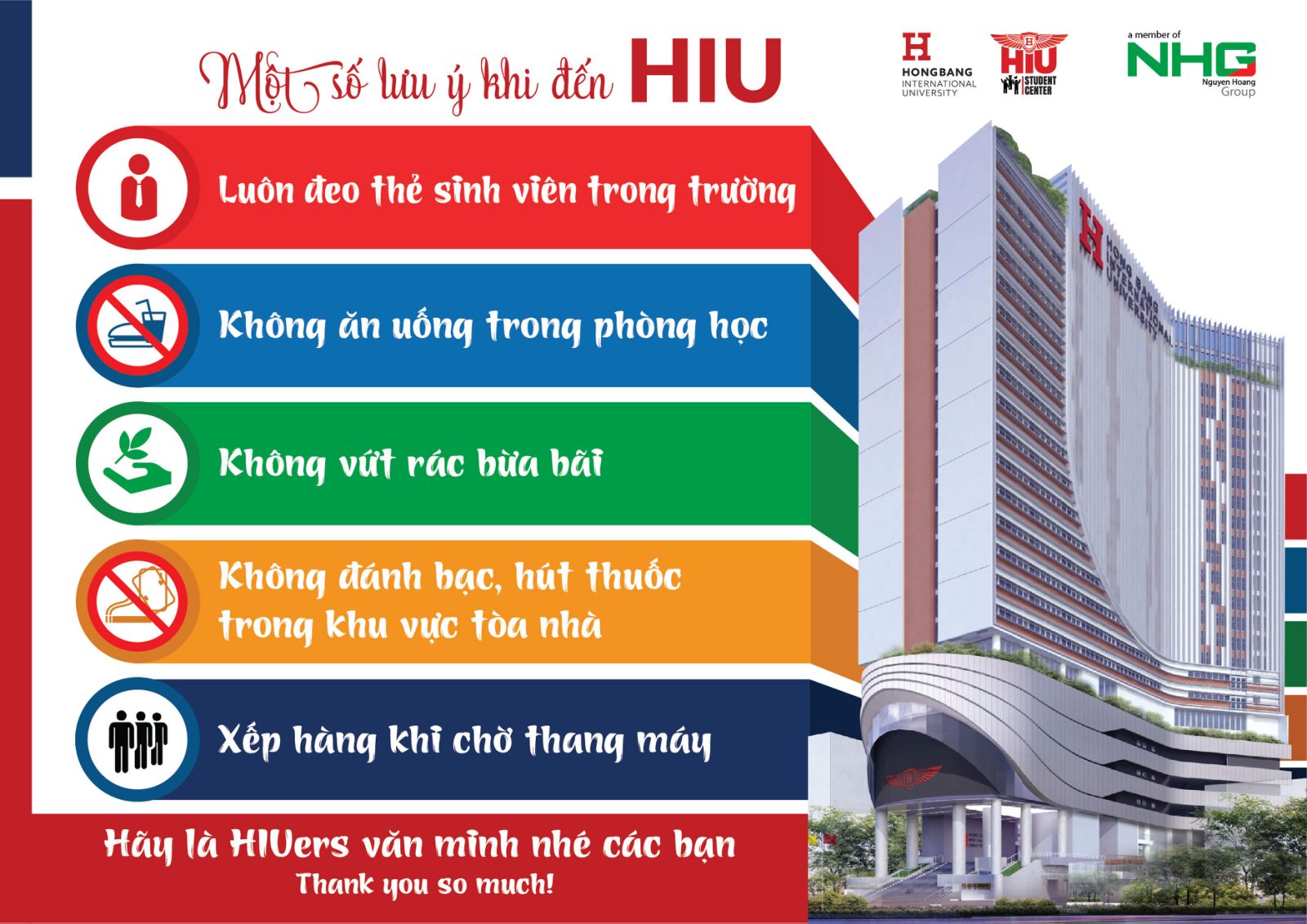 IMPORTANT REGULATIONS HIUERS SHOULD KNOW WHEN GOING TO HIU CAMPUSES