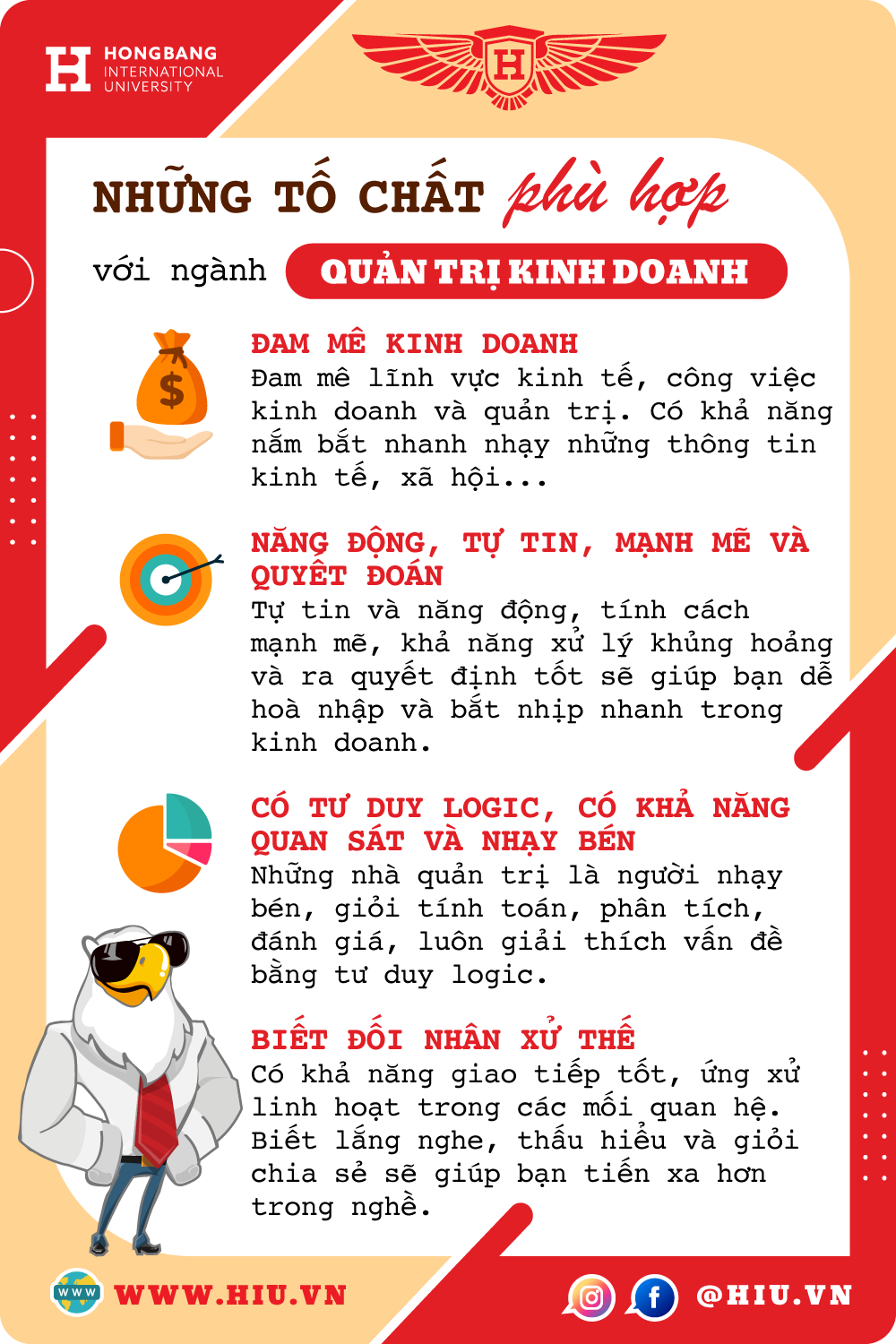 Những tố chất phù hợp với ngành Quản trị kinh doanh