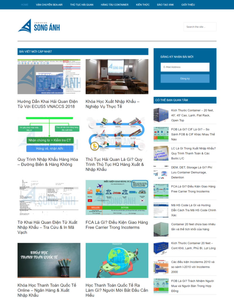 Website “Song Ánh Logistics“