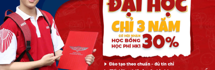 HIU tuyển sinh chương trình đại học 3 năm học bổng đến 30%